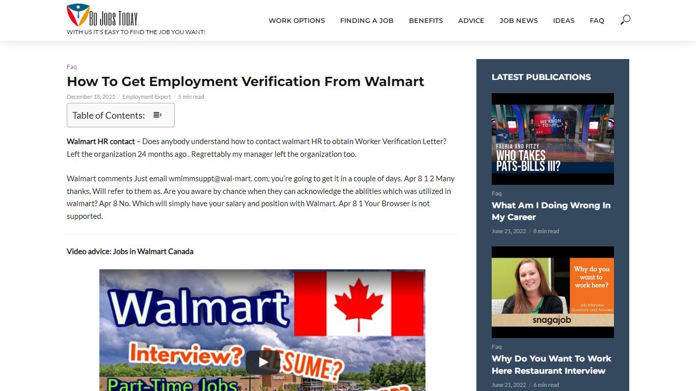 How To Get Employment Verification From Walmart
