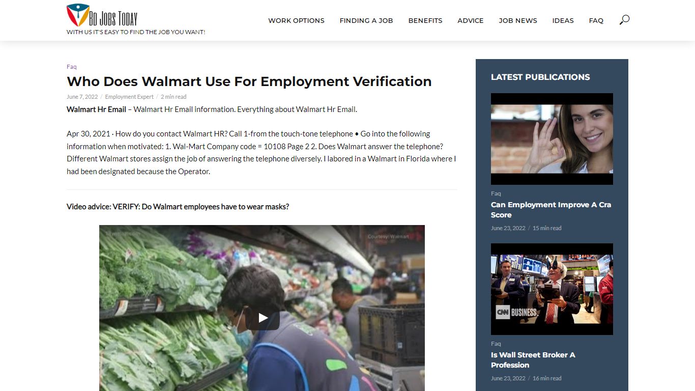 Who Does Walmart Use For Employment Verification